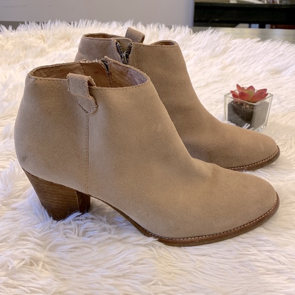 MADEWELL | Taupe Suede Heel Ankle booties women’s 9.5 - Picture 8 of 8